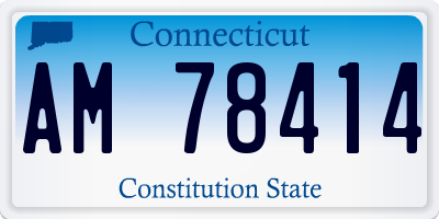 CT license plate AM78414