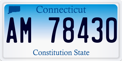 CT license plate AM78430