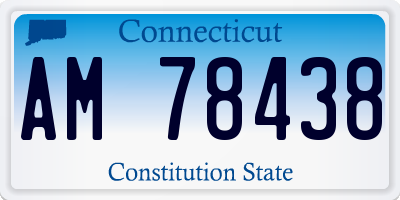 CT license plate AM78438