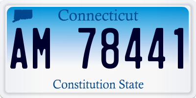 CT license plate AM78441