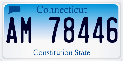 CT license plate AM78446