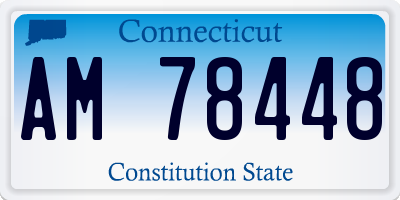 CT license plate AM78448