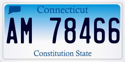 CT license plate AM78466