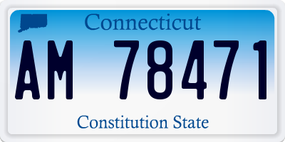 CT license plate AM78471