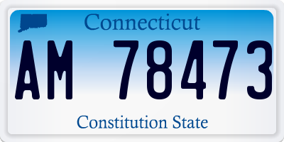 CT license plate AM78473