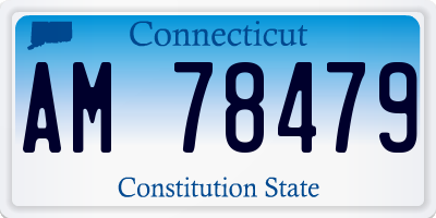 CT license plate AM78479