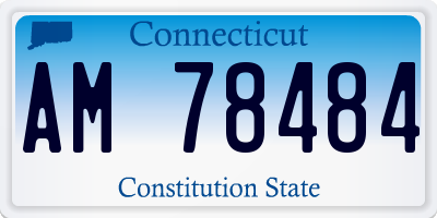 CT license plate AM78484
