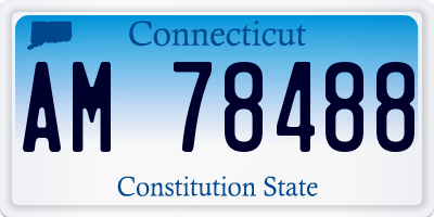 CT license plate AM78488