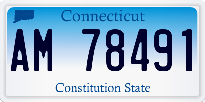 CT license plate AM78491