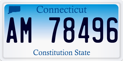 CT license plate AM78496