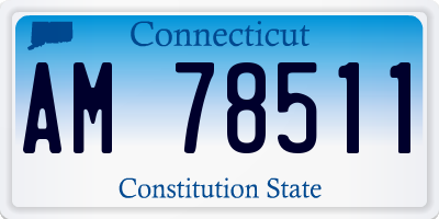 CT license plate AM78511