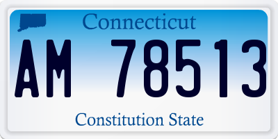 CT license plate AM78513