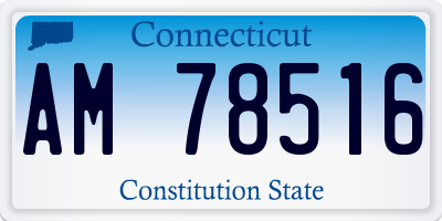 CT license plate AM78516