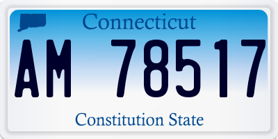 CT license plate AM78517