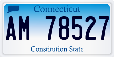 CT license plate AM78527