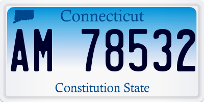 CT license plate AM78532