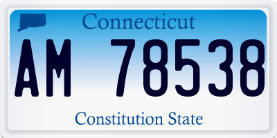 CT license plate AM78538