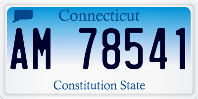 CT license plate AM78541