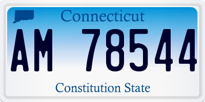 CT license plate AM78544
