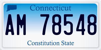 CT license plate AM78548