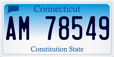 CT license plate AM78549