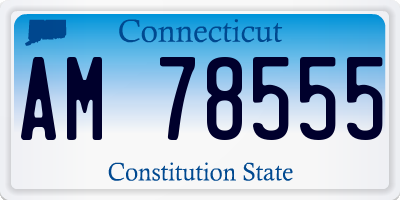 CT license plate AM78555