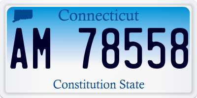 CT license plate AM78558