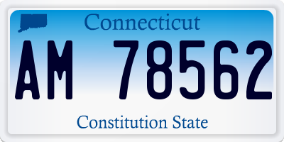 CT license plate AM78562