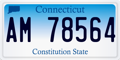 CT license plate AM78564