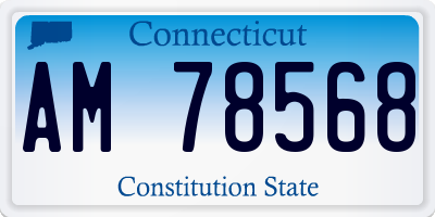 CT license plate AM78568