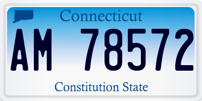 CT license plate AM78572