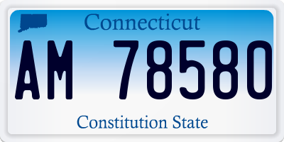 CT license plate AM78580