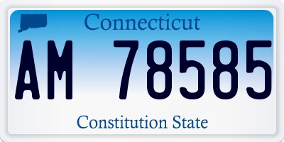 CT license plate AM78585