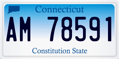 CT license plate AM78591