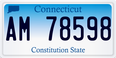 CT license plate AM78598