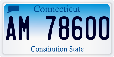 CT license plate AM78600