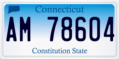 CT license plate AM78604