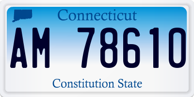 CT license plate AM78610
