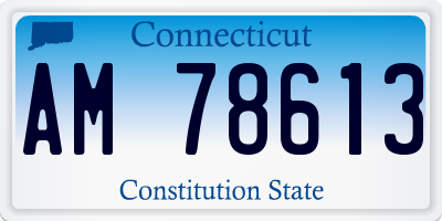 CT license plate AM78613