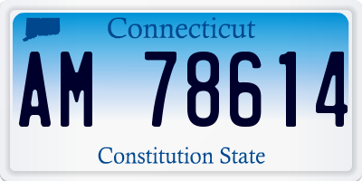 CT license plate AM78614