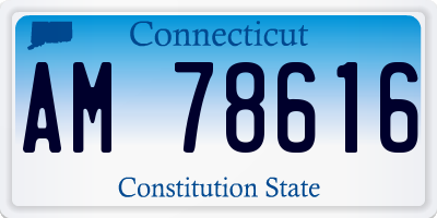 CT license plate AM78616