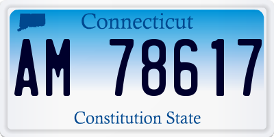 CT license plate AM78617