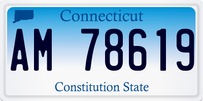 CT license plate AM78619