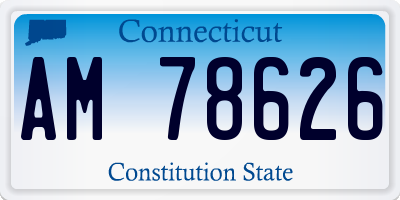 CT license plate AM78626