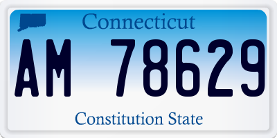 CT license plate AM78629