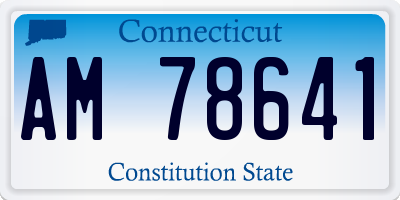 CT license plate AM78641