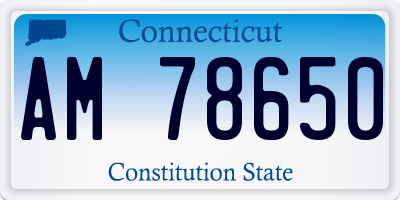 CT license plate AM78650