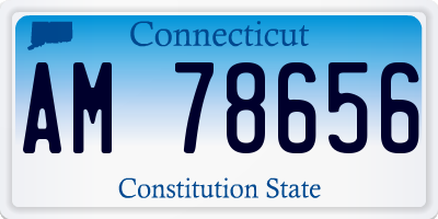 CT license plate AM78656
