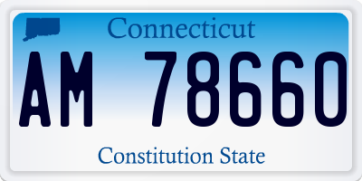 CT license plate AM78660