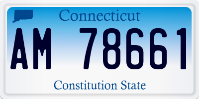 CT license plate AM78661